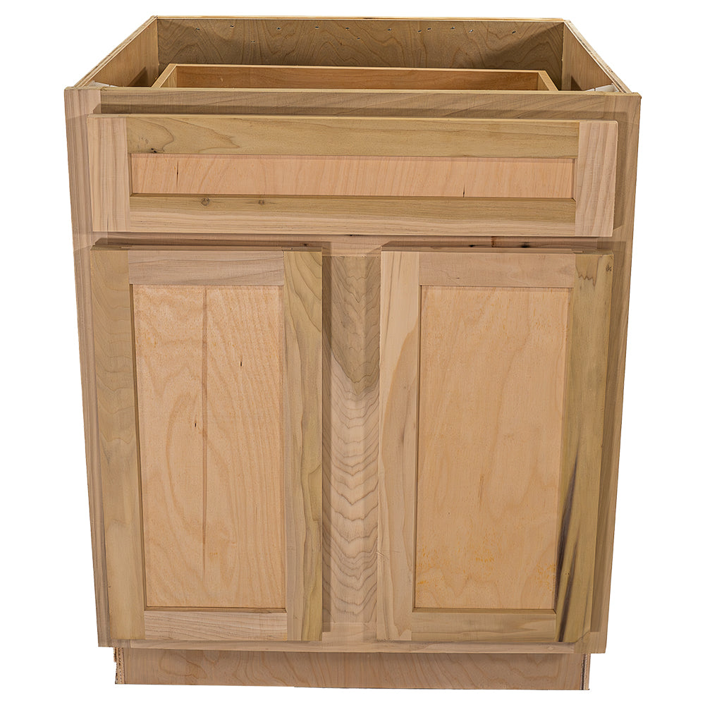 Kitchen Base Cabinet | Unfinished Poplar | Shaker Style | 27"